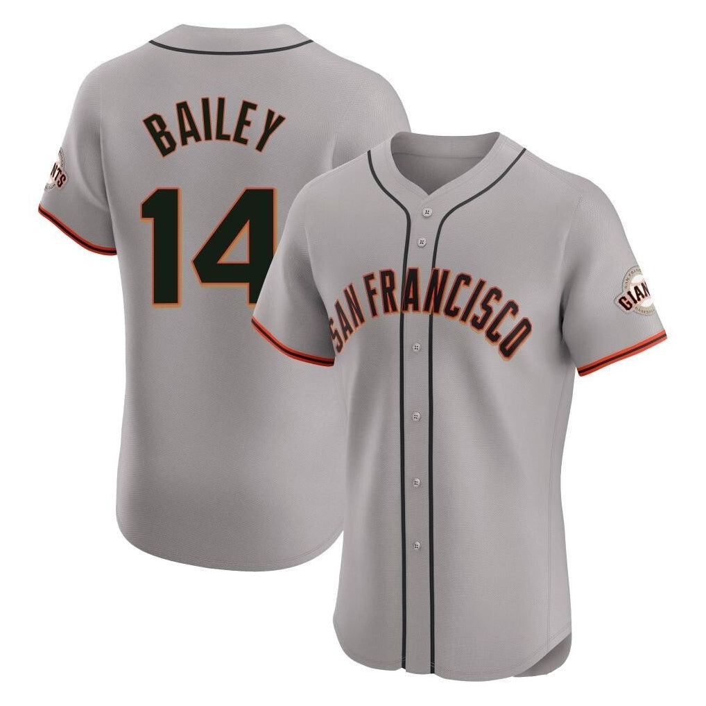 SF.Giants #14 Patrick Bailey Player Gray Home Limited Elite Stitched Jerseys