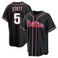 P.Phillies #5 Bryson Stott Player Black Fashion Out Home Game Stitched Jerseys