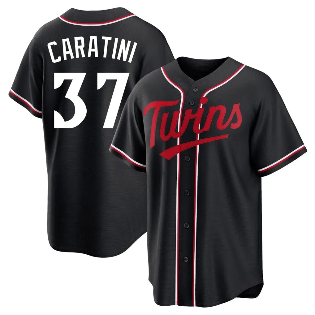M.Twins #37 Victor Caratini Player Black Fashion Out Home Limited Gdoa Stitched Jerseys