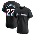 M.Marlins #22 Sandy Alcantara Player Black Vapor Home Limited Elite Gdoa Stitched Jerseys