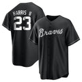 A.Braves #23 Michael Harris II player Black&White Replica Stitched Jerseys