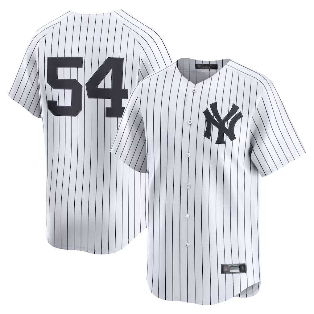 NY.Yankees #54 Max Fried Player White Limited Home Gdoa Stitched Jerseys
