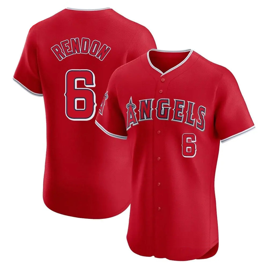 LA.Angels #6 Anthony Rendon Player Red Home Limited Elite Gdoa Stitched Jerseys