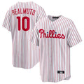 P.Phillies #10 J.T. Realmuto Player White Home Game Stitched Jerseys