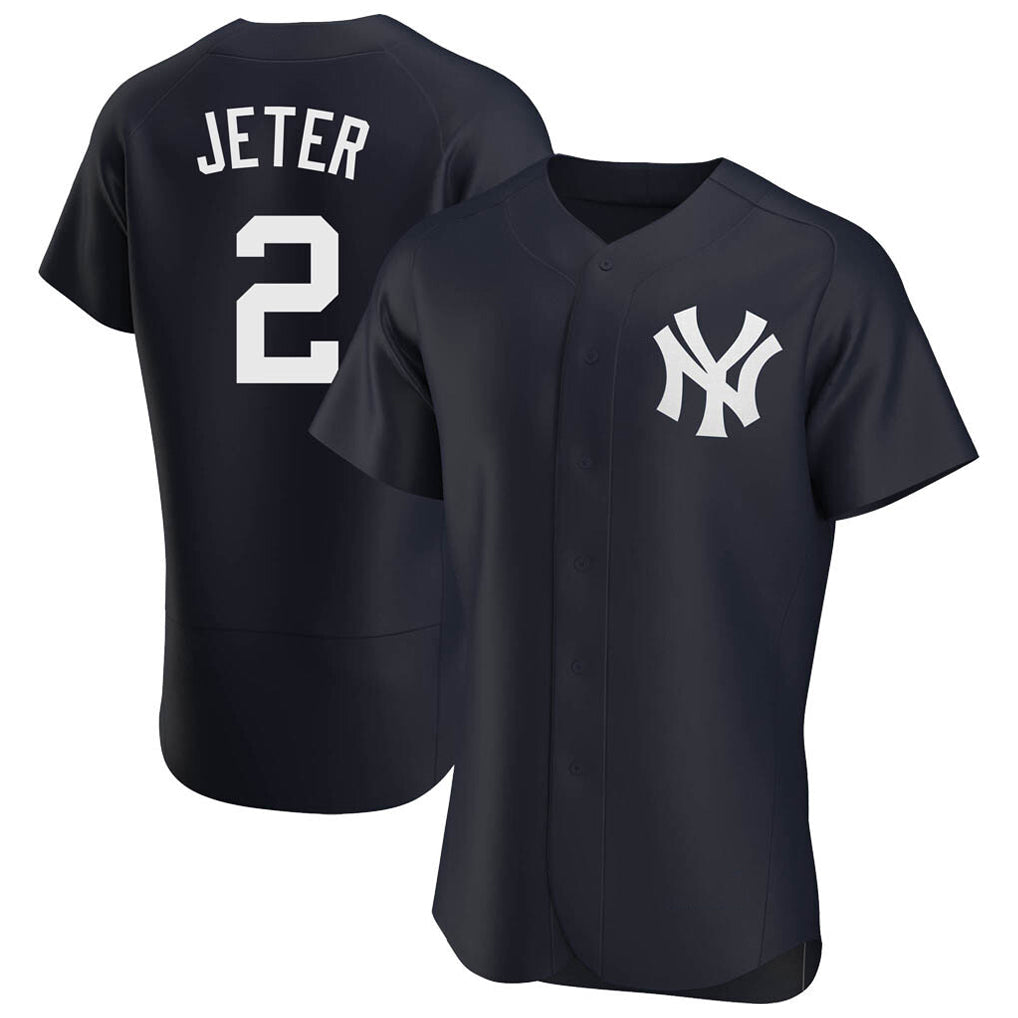 NY.Yankees #2 Derek Jeter Player Navy Limited Elite Home Stitched Jerseys