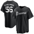 A.Braves #56 Spencer Schwellenbach Player Black Home Game Gdoa Stitched Jerseys