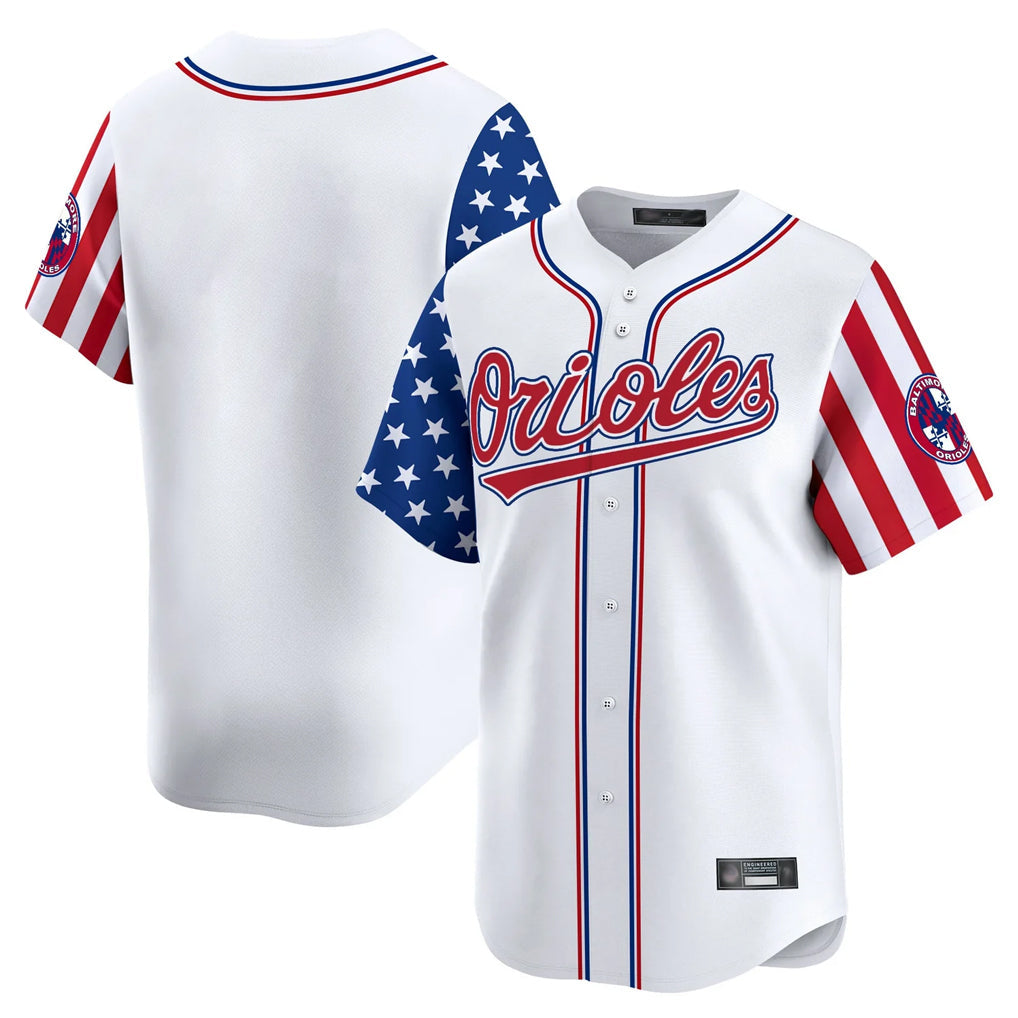 B.Orioles ## Orioles Blank Player White Independence Day Vapor Premier Home Game Gdoa Stitched Jerseys