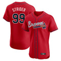 A.Braves #99 Spencer Strider Player Red Limited Elite Home Game Gdoa Stitched Jerseys