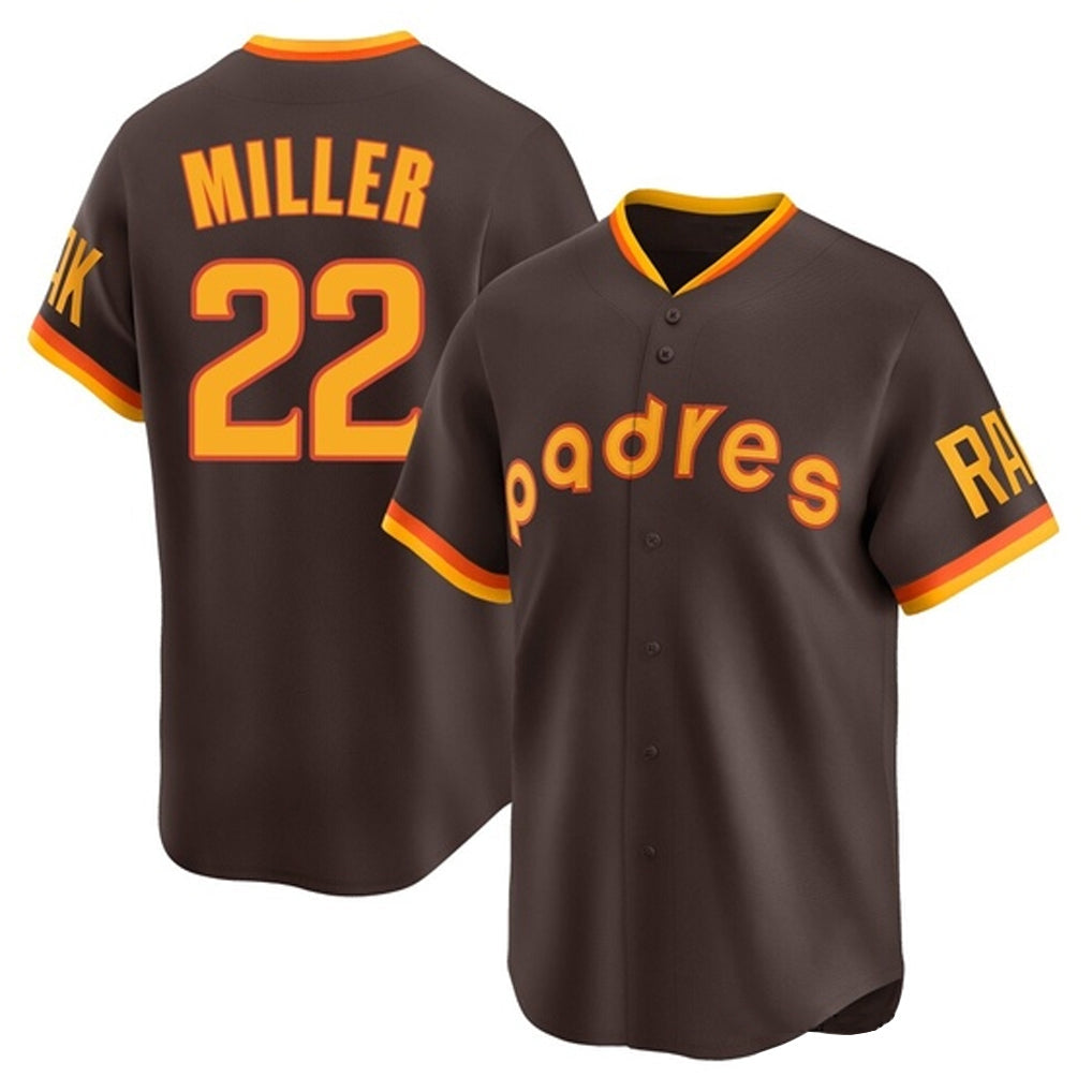 S.Diego Padres #22 Mason Miller Player Brown Home Cooperstown Collection Replica Game Gdoa Stitched Jerseys