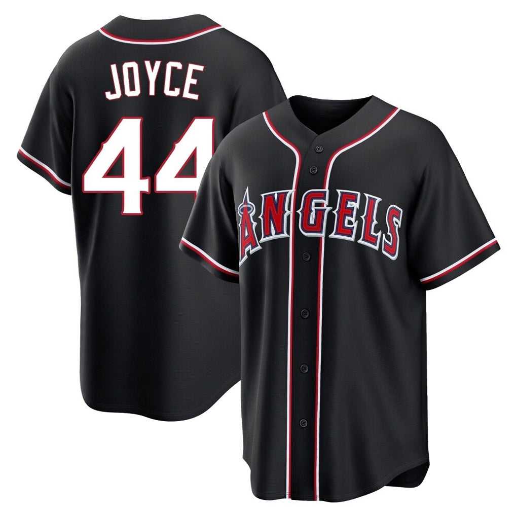 LA.Angels #44 Ben Joyce Player Black Fashion Out Home Game Gdoa Stitched Jerseys