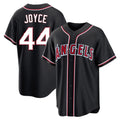 LA.Angels #44 Ben Joyce Player Black Fashion Out Home Game Gdoa Stitched Jerseys