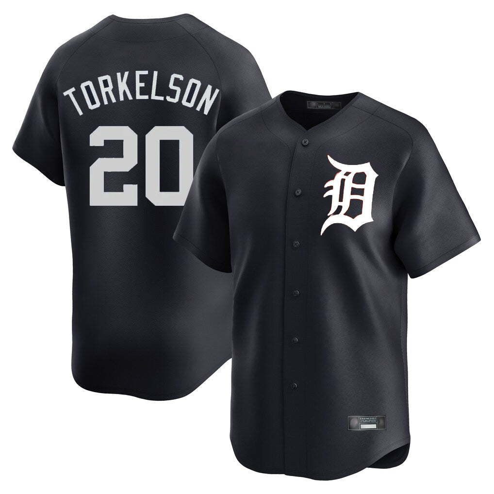 D.Tigers #20 Spencer Torkelson Player Navy Home Limited Game Gdoa Stitched Jerseys