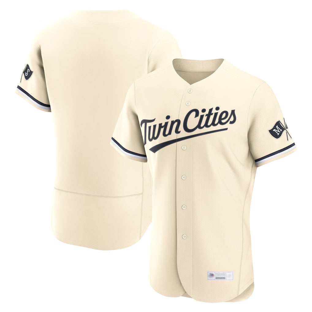 M.Twins ## Twins Blank Player Cream Home Limited Elite Gdoa Stitched Jerseys