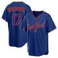 NY.Mets #17 Keith Hernandez Player Royal T-shirt Home Game Gdoa Stitched Jerseys