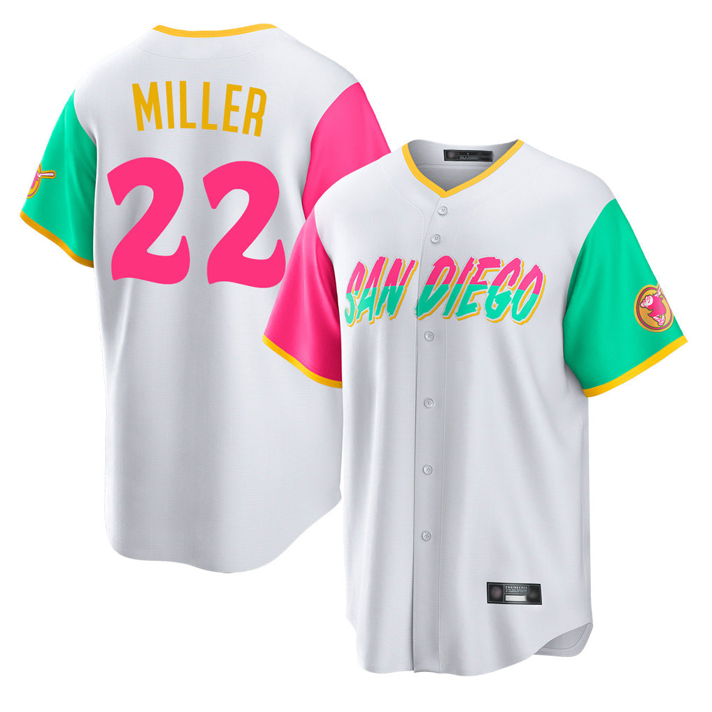 S.Diego Padres #22 Mason Miller Player White City Connect Home Game Stitched Jerseys