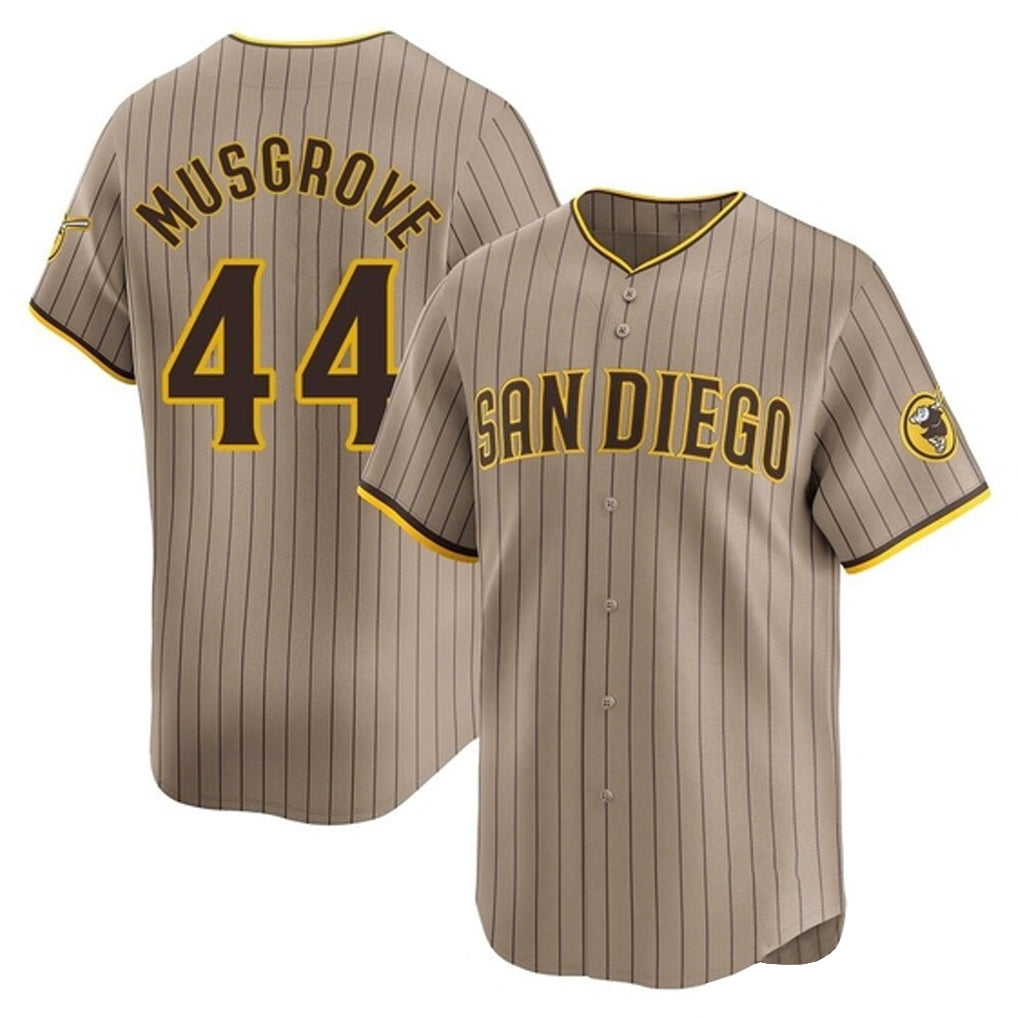 S.Diego Padres #44 Joe Musgrove Player Khaki Home Limited Stitched Jerseys