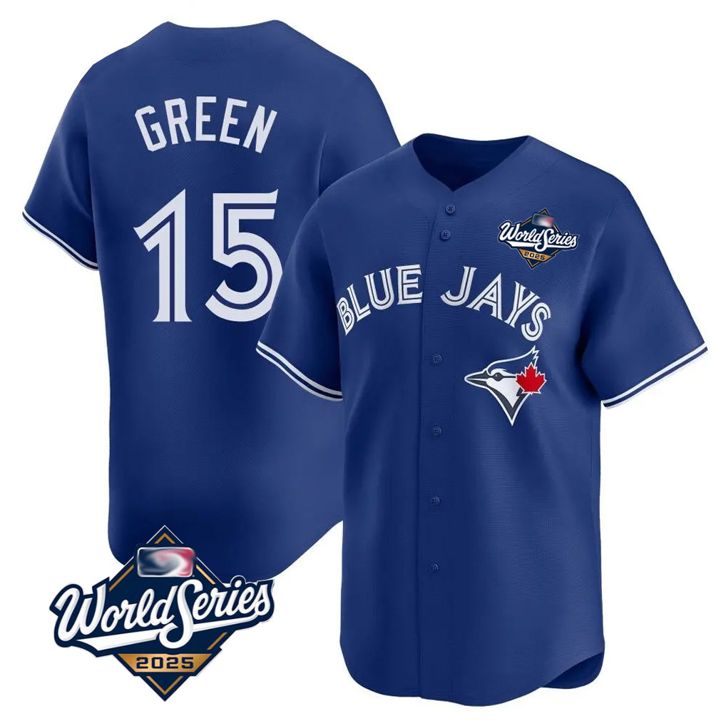 T.Blue Jays #15 Chad Green Player Royal 2025 World Series Limited Stitched Jerseys