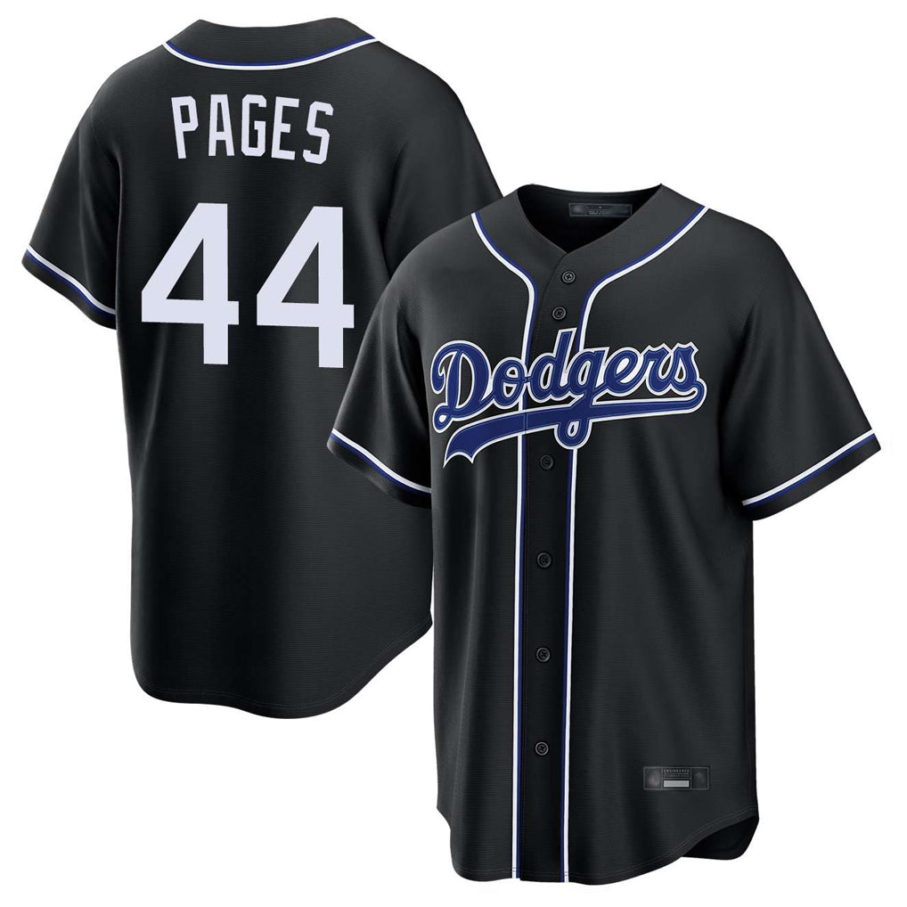 LA.Dodgers #44 Andy Pages Player Black Carbon Limited Home Gdoa Stitched Jerseys