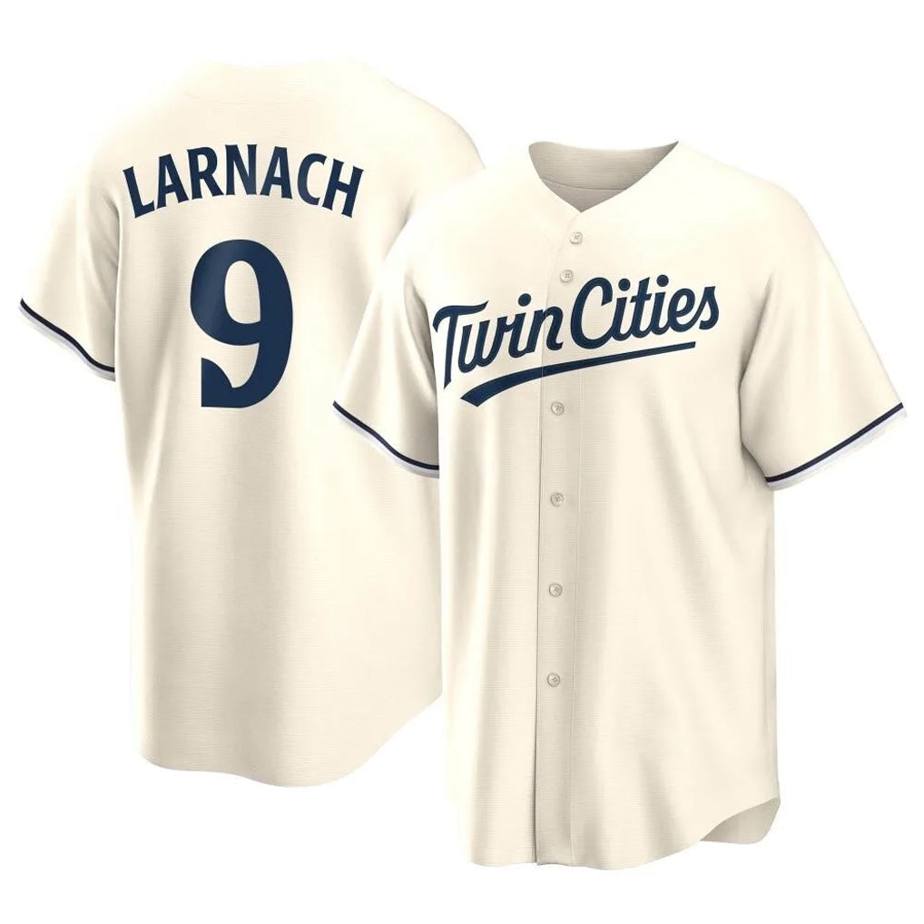 M.Twins #9 Trevor Larnach Player Cream Game Limited Home Gdoa Stitched Jerseys