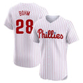 P.Phillies #28 Alec Bohm Player White Home Limited Elite Stitched Jerseys
