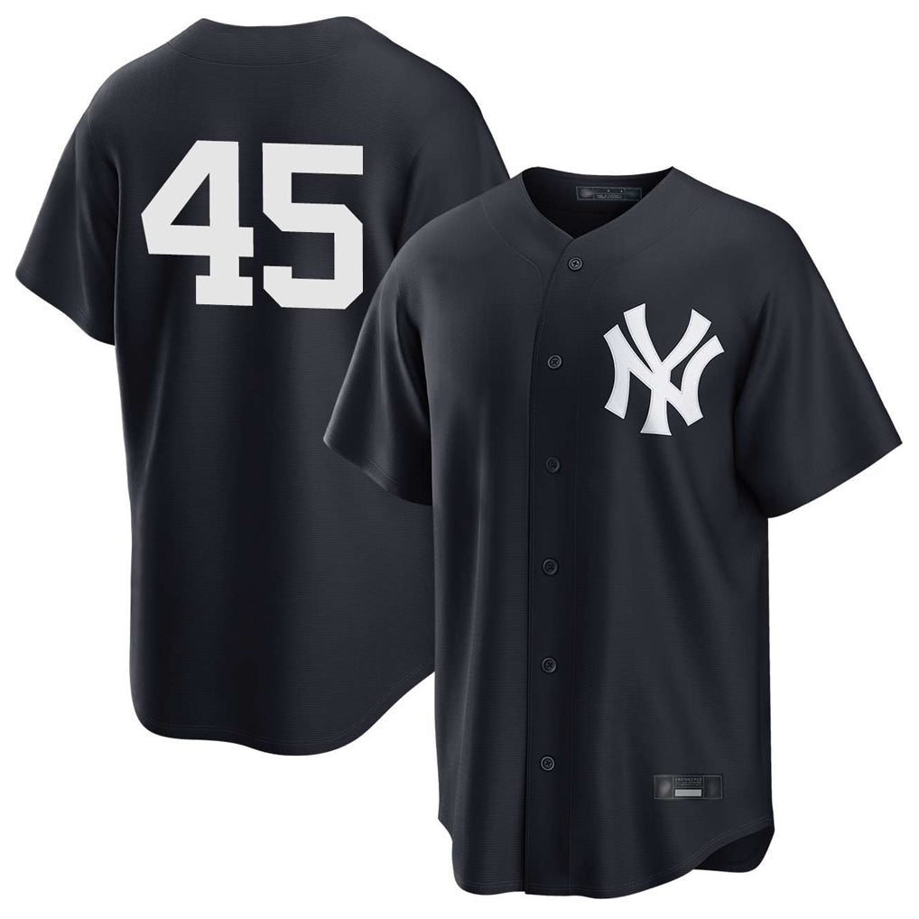 NY.Yankees #45 Gerrit Cole Player Navy Game Stitched Jerseys