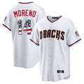 A.Diamondbacks #14 Gabriel Moreno Player White USA 250 Fourth of July Home Game Gdoa250Ys Stitched Jerseys