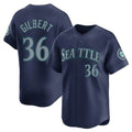 S.Mariners #36 Logan Gilbert Player Navy Home Limited Stitched Jerseys
