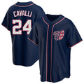 W.Nationals #24 Cade Cavalli Player Navy Blue Replica Game Gdoa Stitched Jerseys
