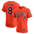 B.Orioles #8 Cal Ripken Player Orange Limited Elite Home Game Gdoa Stitched Jerseys