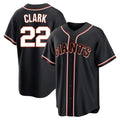 SF.Giants #22 Will Clark Player Black Fashion Out Home Limited Stitched Jerseys