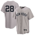 NY.Yankees #28 Austin Wells Player Gray Game Stitched Jerseys
