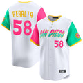S.Diego Padres #58 Wandy Peralta Player White City Connect Home Limited Stitched Jerseys