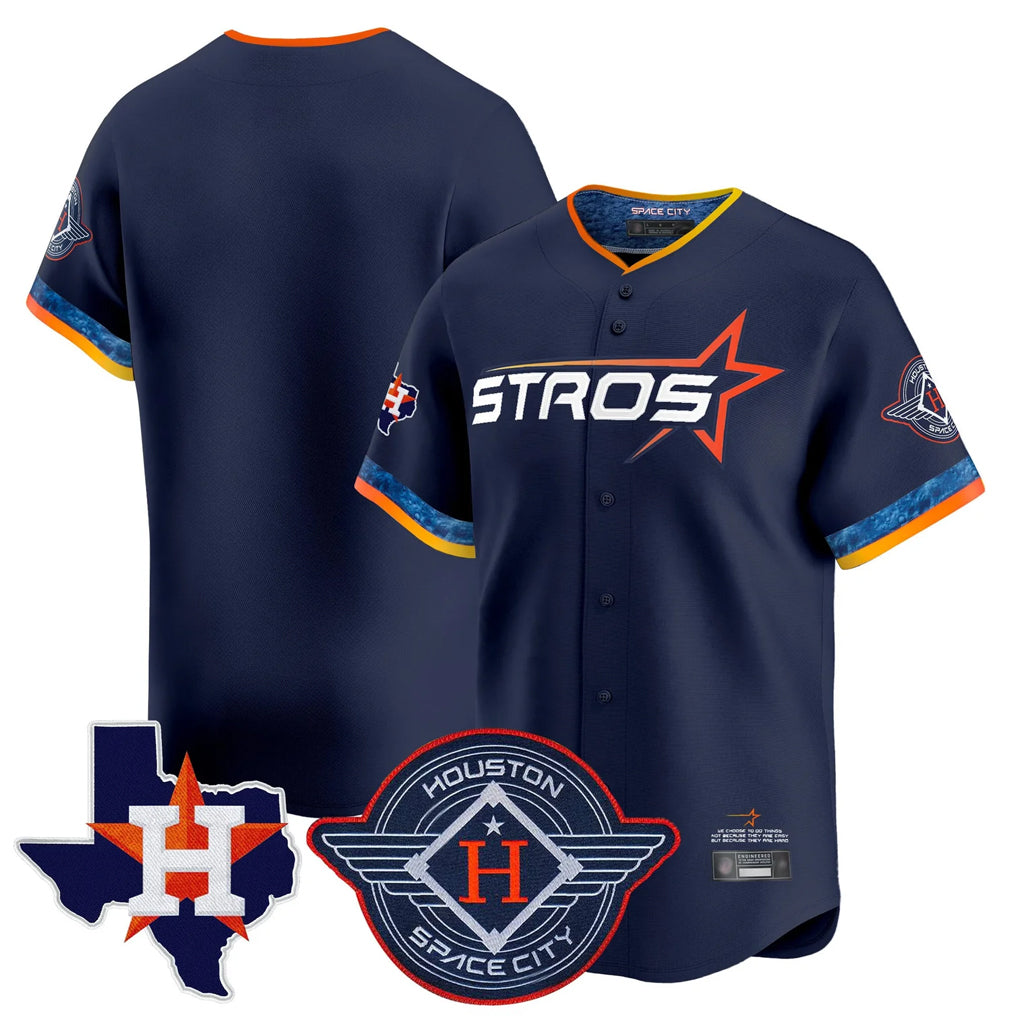 H.Astros ## Astros Blank Player Navy City Connect Texas Patch Vapor Premier Limited Home Gdoa Stitched Jerseys