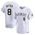 C.Rockies #8 Ryan Ritter Player White Limited Home Gdoa Stitched Jerseys