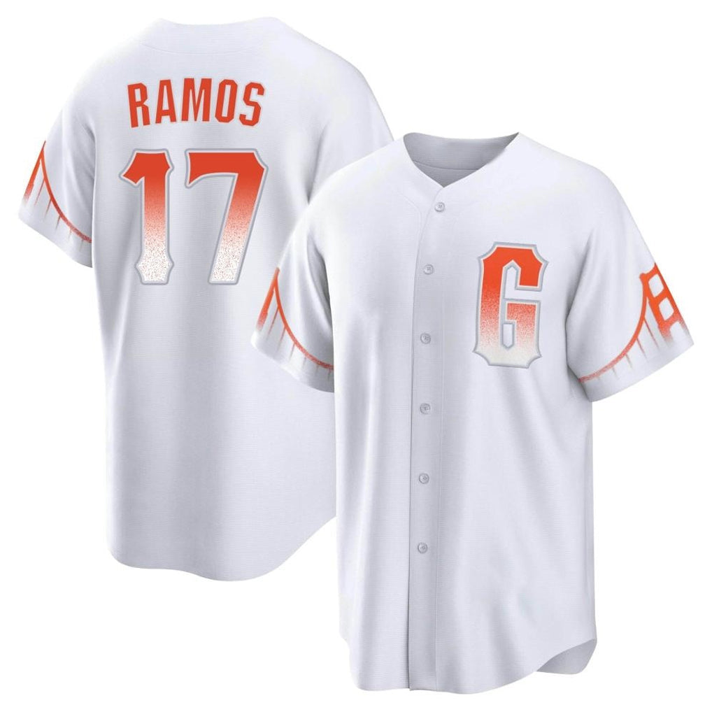 SF.Giants #17 Heliot Ramos Player White City Connect Home Game Stitched Jerseys