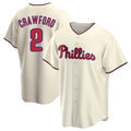 P.Phillies #2 Justin Crawford Player Cream Game Stitched Jerseys