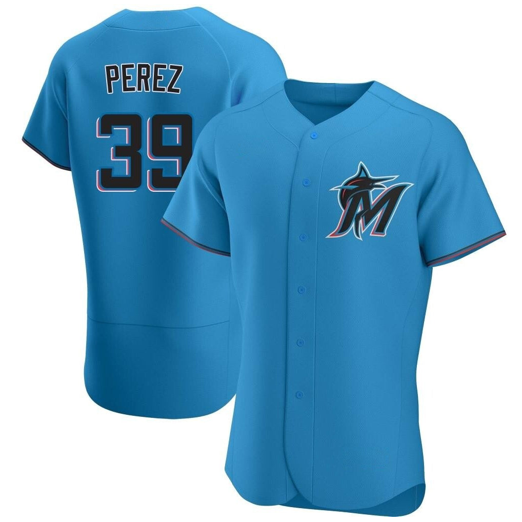 M.Marlins #39 Eury Perez Player Blue Home Limited Elite Gdoa Stitched Jerseys
