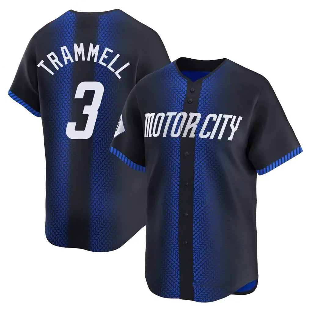 D.Tigers #3 Alan Trammell Player Navy City Connect Home Limited Gdoa Stitched Jerseys