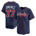 A.Braves #77 Joe Jimenez Player Navy Limited Home Game Gdoa Stitched Jerseys