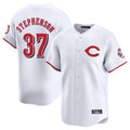 C.Reds #37 Tyler Stephenson Player White Limited Home Gdoa Stitched Jerseys