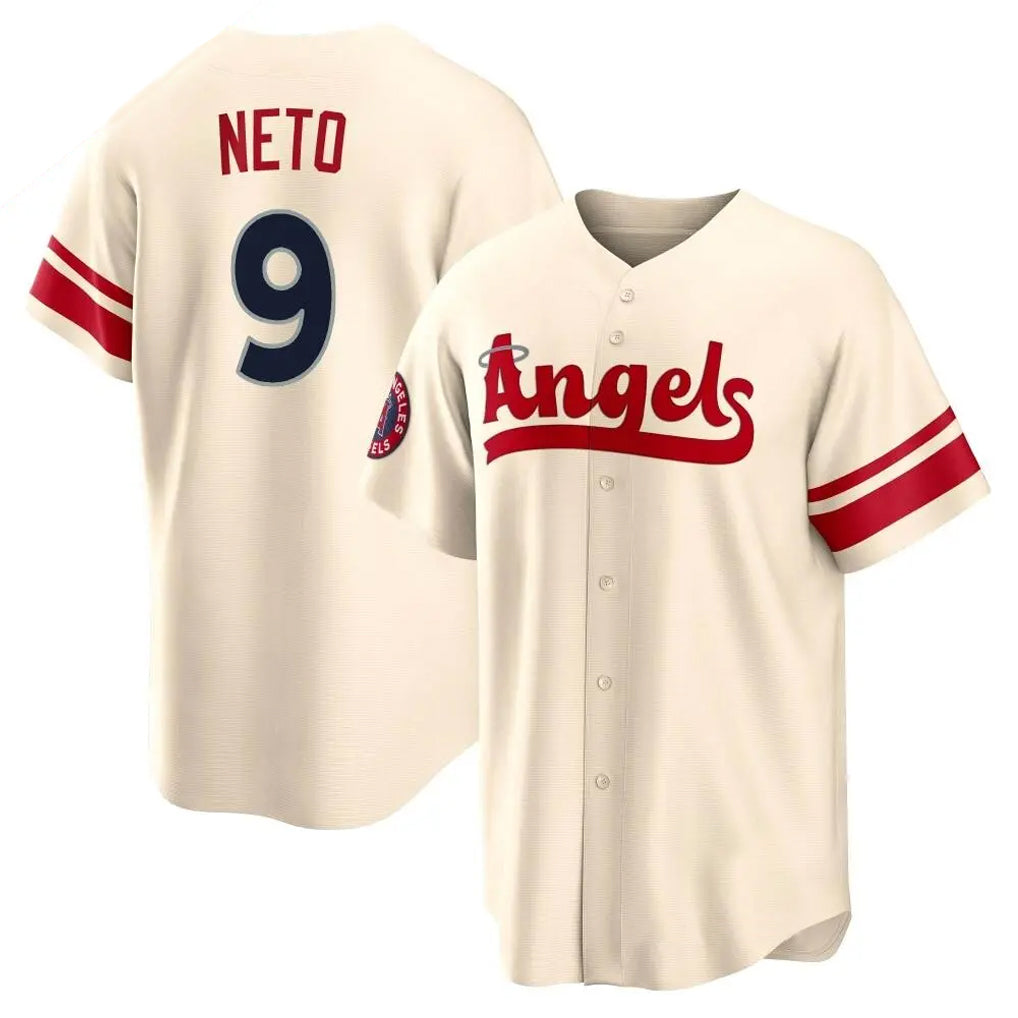 LA.Angels #9 Zach Neto Player Cream City Connect Home Gdoa Stitched Jerseys