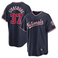 W.Nationals #37 Stephen Strasburg Player Navy Replica Stitched Jerseys