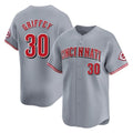C.Reds #30 Ken Griffey Player Gray Home Limited Gdoa Stitched Jerseys