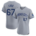 KC.Royals #67 Seth Lugo Player Gray Limited Elite Home Gdoa Stitched Jerseys