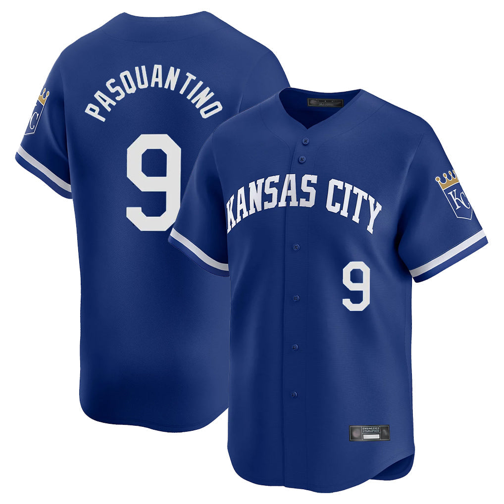 KC.Royals #9 Vinnie Pasquantino Player Royal City Connect Limited Home Game Gdoa Stitched Jerseys