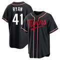 M.Twins #41 Joe Ryan Player Black Fashion Out Home Limited Gdoa Stitched Jerseys