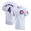 C.Cubs #4 Pete Crow-Armstrong Player White Limited Elite Home Game Gdoa Stitched Jerseys