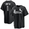 St. Louis Cardinals #1 Ozzie Smith Player Black City Connect Home Limited Gdoa Stitched Jerseys