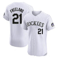 C.Rockies #21 Kyle Freeland Player White Limited Elite Home Gdoa Stitched Jerseys