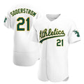 Athletics #21 Tyler Soderstrom player White Authentic Home Stitched Jersey